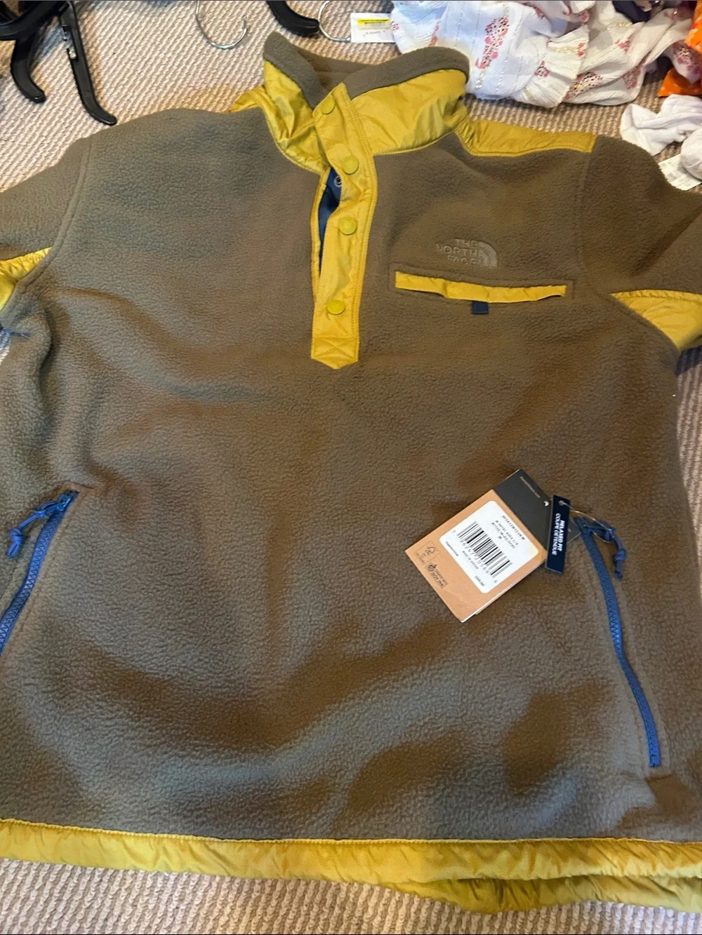 The North Face olive fleece
